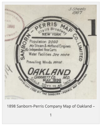 1898 Sanborn-Perris Company Map of Oakland 1