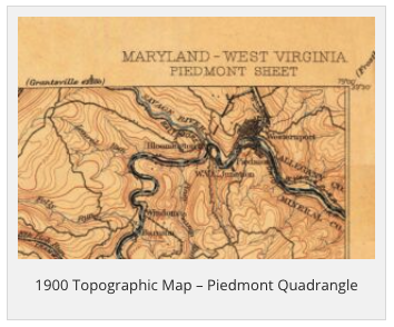 1900 Topographic Map Piedmont Quadrangle