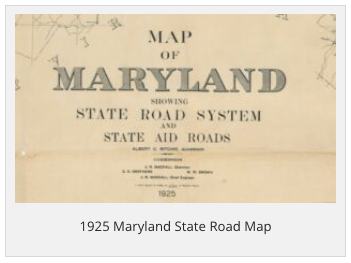 1925 Maryland State Road Map