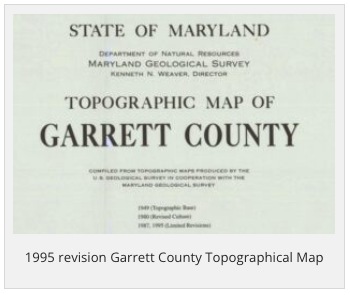 1995 revision Garrett County Topographical Map