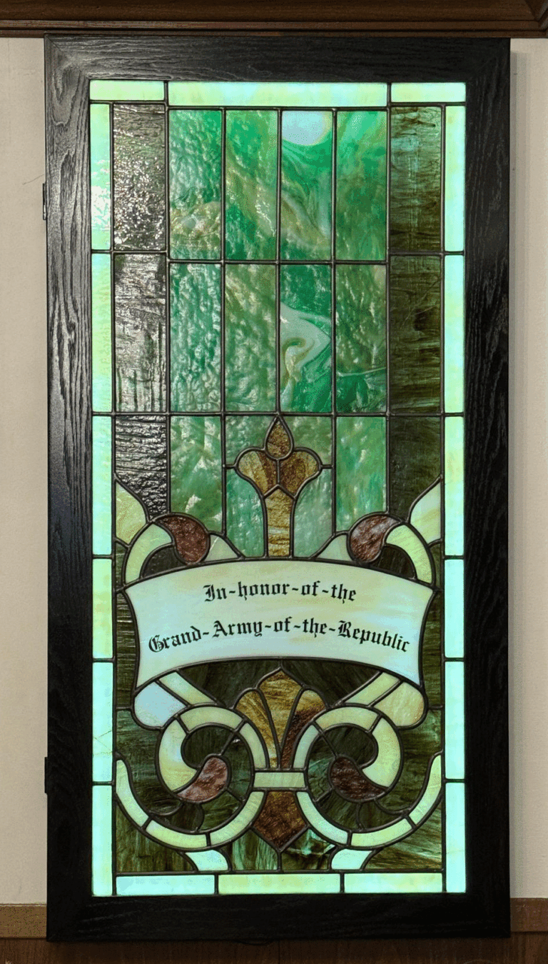 Grand Army of the Republic Stained Glass at Garrett County Historical Society